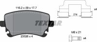 TEXTAR Bremsbeläge HINTEN AUDI A4 (B6 B7) RS A6 (C5...