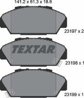 TEXTAR 2319701 Bremsbeläge VORNE HONDA ACCORD IV 4...