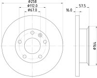 MINTEX MDC413 Bremsscheibe VW TRANSPORTER T3 Syncro Bus...