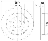 MINTEX MDC410 Bremsscheibe FIAT STILO + FORD SCORPIO I...