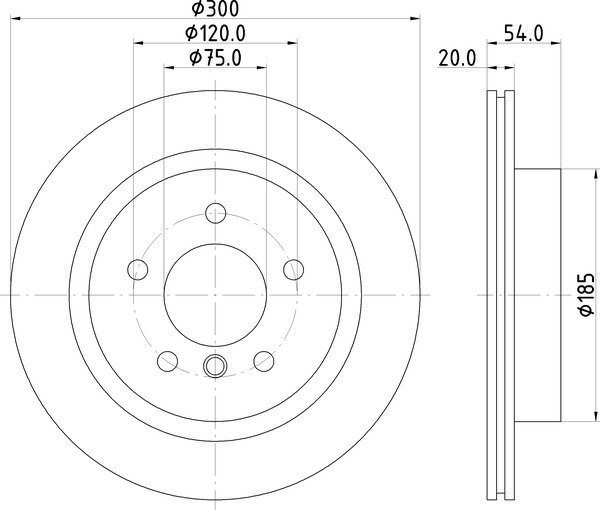 MINTEX MDC2714 Bremsscheibe HINTEN BMW Z4 Roadster (E89) sDrive 18i - 30i