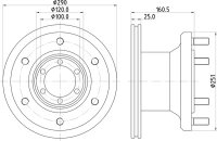 MINTEX MDC1322 Bremsscheibe VORNE IVECO DAILY 2...