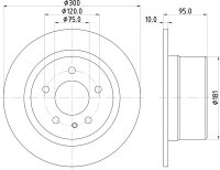 MINTEX MDC1203 Bremsscheibe BMW 5er (E34) 525 iX 24V +...