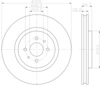 MINTEX MDC1357 Bremsscheibe FIAT COUPE (175_) 2.0 20V...