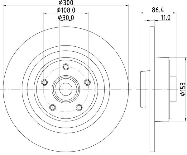 MINTEX MDC1893 Bremsscheibe HINTEN für RENAULT VEL SATIS (BJ0_)