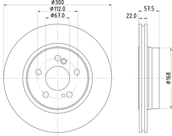 MINTEX MDC1215 Bremsscheibe HINTEN MERCEDES-BENZ SL (R129) + E-Klasse W210 W124