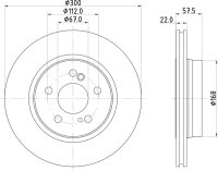 MINTEX MDC1215 Bremsscheibe HINTEN MERCEDES-BENZ SL...