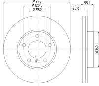 MINTEX MDC1202 Bremsscheibe VORNE BMW 5er E34 525 iX 24V...