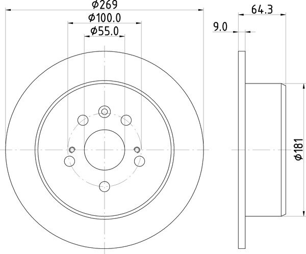 MINTEX MDC1190 Bremsscheibe HINTEN TOYOTA CARINA E 2.0 GTi + 2.0 GTi 16V