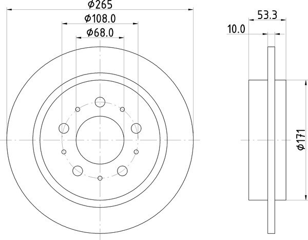 MINTEX MDC1078 Bremsscheibe HINTEN VOLVO 740 760 780 940 960 + KOMBI