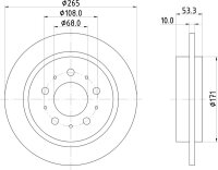 MINTEX MDC1078 Bremsscheibe HINTEN VOLVO 740 760 780 940...