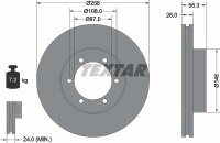 TEXTAR 92226400 Bremsscheibe KIA PREGIO Bus + PREGIO...