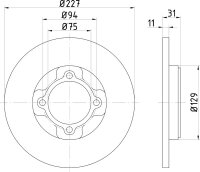 TEXTAR Bremsscheibe 92028200 MAZDA 323 II 2 + 323 II...