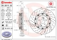 BREMBO Bremsscheibe Mercedes Benz C-Klasse C204 63 AMG CLS C219 R230