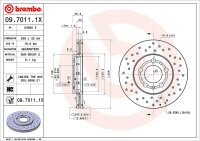 BREMBO XTRA LINE Bremsscheibe VW GOLF 4 POLO AUDI A1 A2...