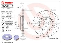 BREMBO Bremsscheibe VORNE AUDI A4 8K B8 + A5 8T + Q5 8R GELOCHT Ø320mm 1LA