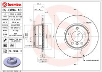 BREMBO Bremsscheibe VORNE BMW 5er (E60), 5 Touring (E61)