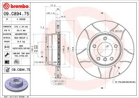 BREMBO MAX LINE Bremsscheibe VORNE BMW 5er E60, 5 Touring...