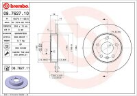 BREMBO Bremsscheibe HINTEN OPEL ASTRA G / H ZAFIRA B + MERIVA A COMBO 264mm