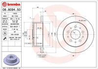 BREMBO Bremsscheibe HINTEN CITROEN JUMPER + FIAT DUCATO +...