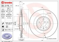 BREMBO Bremsscheibe Ø356 HINTEN AUDI A6 C7 4G / Avant + A7 Sportback + A8 D4