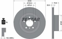 TEXTAR Bremsscheibe HINTEN BMW X3 F25 + X4 F26 sDrive +...