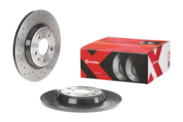 BREMBO Bremsscheibe HINTEN AUDI A4 B8 A5 8T 8F + A6 C7 + A7 Q5 8RB GELOCHT