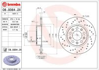 BREMBO Bremsscheibe HINTEN ALFA ROMEO 159 GIULIETTA +...