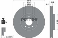 TEXTAR Bremsscheibe VORNE VW TRANSPORTER T5 / T6 MULTIVAN...