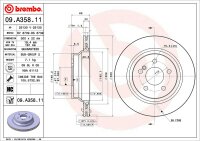 BREMBO Bremsscheibe HINTEN MERCEDES-BENZ CLS C218 C219 GLK X204 E W211 W212