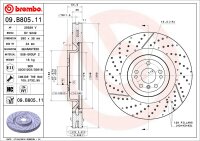 BREMBO Bremsscheibe VORNE MERCEDES-BENZ ML GL GLE/ Coupe...