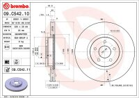 BREMBO Bremsscheibe VORNE FORD KUGA II TRANSIT / TOURNEO...