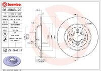 BREMBO Bremsscheibe HINTEN AUDI A6 C6 4F2 +A6 C6 Avant...