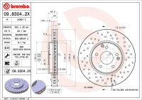 BREMBO Bremsscheibe VORNE MERCEDES-BENZ C E CLK SLK W203...