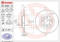 BREMBO Bremsscheibe HINTEN CITROEN C5 III RD + PEUGEOT 407 508 / SW , 607 , RCZ