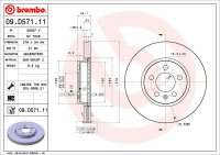 BREMBO Bremsscheibe VORNE AUDI A1 VW POLO VI 6 T-CROSS...