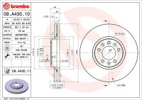 BREMBO Bremsscheibe VORNE CITROEN C5 JUMPY + FIAT SCUDO +...