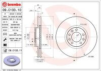 BREMBO Bremsscheibe VORNE OPEL Combo Grandland X 1,5 1.6...