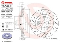 BREMBO Bremsscheibe VORNE MERCEDES-BENZ GL ML GLE GLS W166 X166 C292 AMG