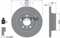 TEXTAR Bremsscheibe HINTEN BMW 1er F20/21 2er F22/23...