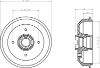 TEXTAR 94005400 Bremstrommel FORD FIESTA (GFBT), (FBD) +...